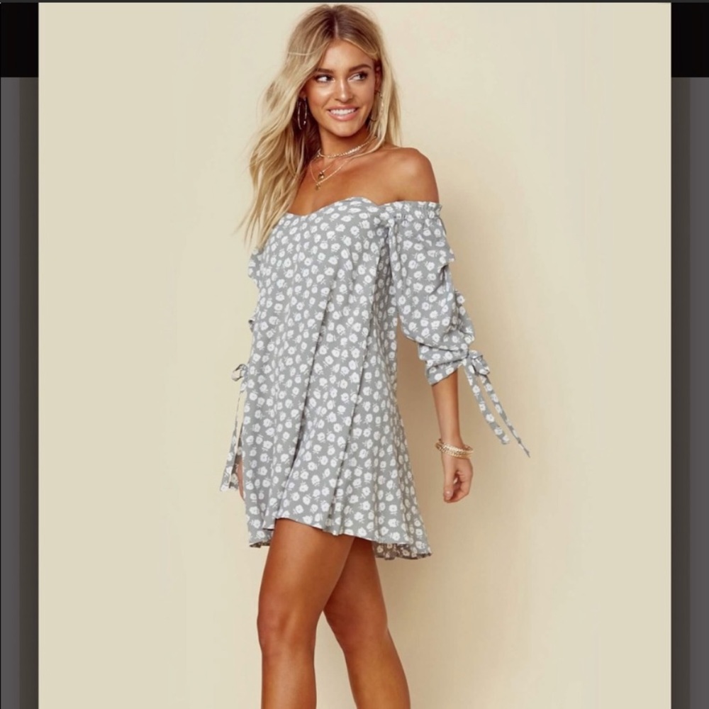 Roe + May Hallie Off The Shoulder Mini Dress